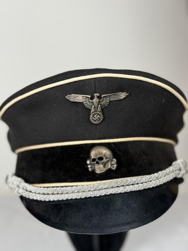 SS Allgemeine Named Officer Wool Visor with Trim