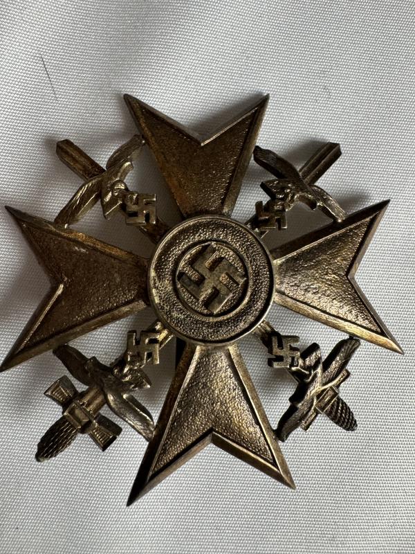 Luffwaffe Bronze Spanish Cross marked 900(4)